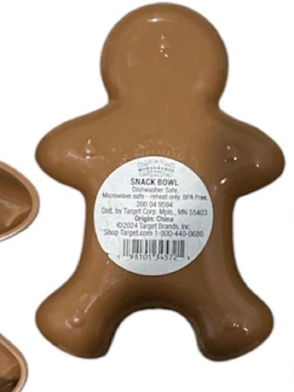 Wondershop - Set of 4 - Gingerbread-Shaped Snack Bowls Holiday